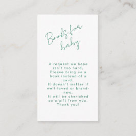 Books for Baby Marine Blue Coastal Baby Shower Begleitkarte