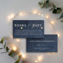 Books For Baby Moon Starry Night Navy Blue Stars