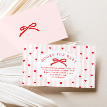 Books for baby Valentines hearts Bow Baby Shower