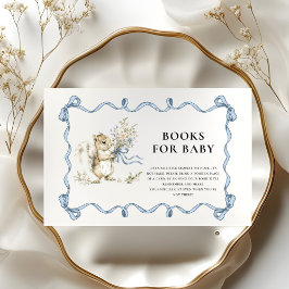 Books for Baby Woodland Squirrel Blue Bow Begleitkarte