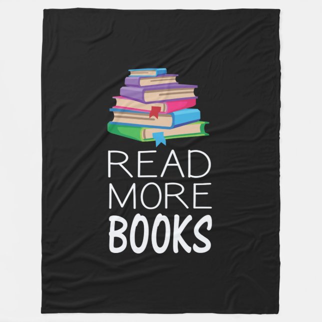 Books - Read More Books Fleecedecke (Vorderseite)