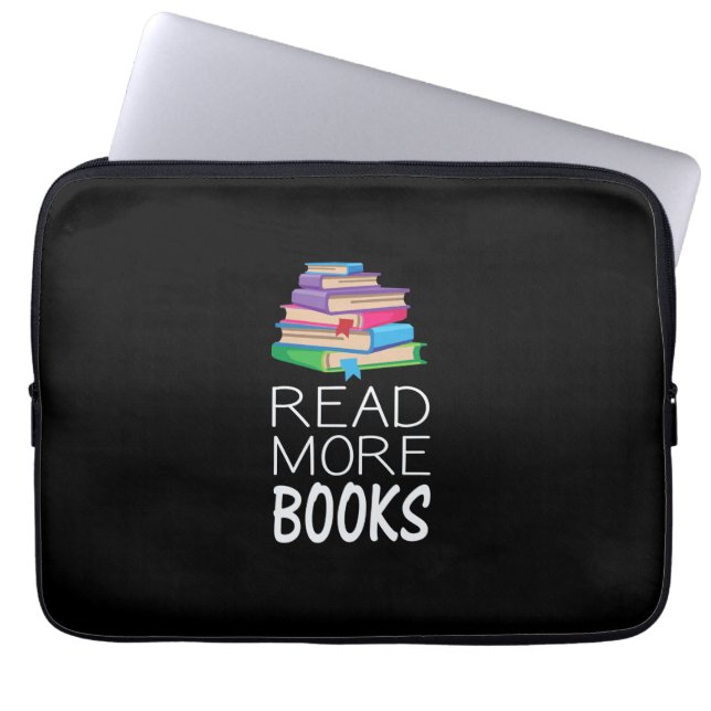 Books - Read More Books Laptopschutzhülle (Vorderseite)