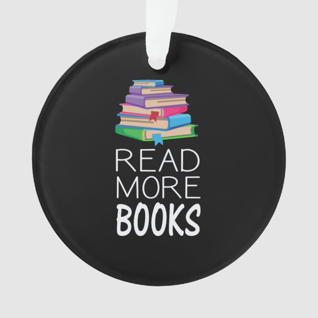 Books - Read More Books Ornament (Vorderseite)
