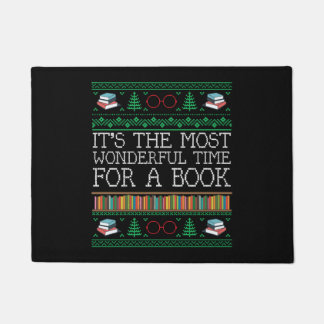 Books Reading Librarian Book Lovers Ugly Christmas Fußmatte