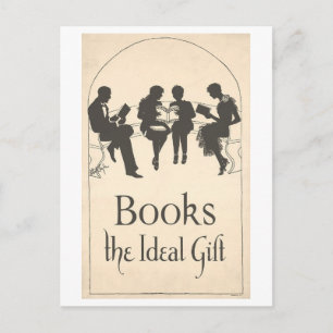 "Books: The Ideal Gift" Vintage Postkarte
