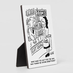 Bookshop Kunde frage Shopkeeper eine Frage Fotoplatte