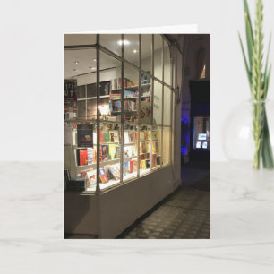 Bookshop Window Night Fotografy London, England Karte