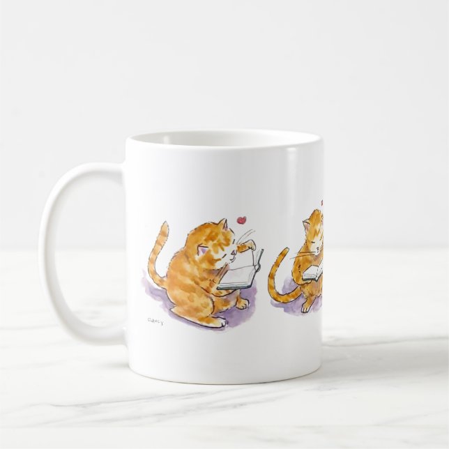 Bookstore Cat-Tasse Kaffeetasse (Links)