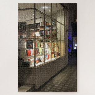 Bookstore Window at Night, London Fotografy Puzzle