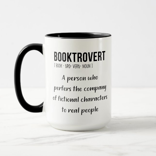 Booktrovert 15oz Tasse (Links)
