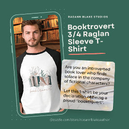 Booktrovert 3/4 Raglan Sleeve T - Shirt