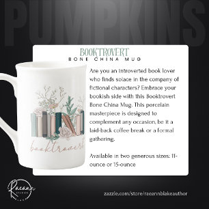 Booktrovert Bone China Tasse