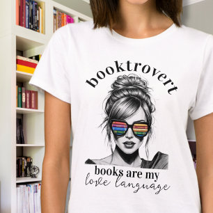 Booktrovert-Bücher sind meine Liebe-Sprachschreibe T-Shirt