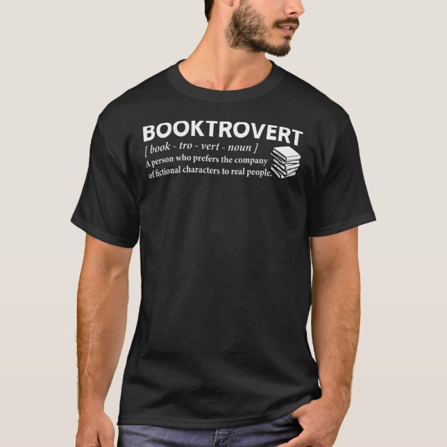 Booktrovert Definition Librarian Meme Book T-Shirt (Vorderseite)