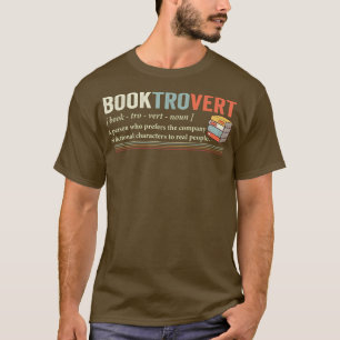 Booktrovert Definition Librarian meme Retro Buch L T-Shirt