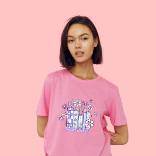 Booktrovert Floral T - Shirt - Niedliche Pastel Bo
