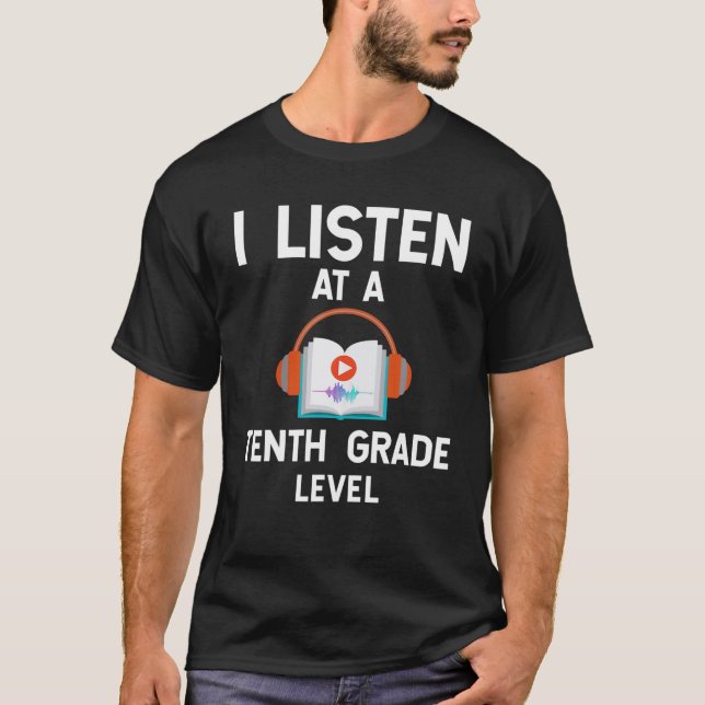 Bookworm Audiobook Lover - Ich höre auf einem zehn T-Shirt (Vorderseite)