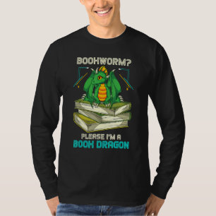 Bookworm Bitte im Buch Dragon Librarian Readier T-Shirt