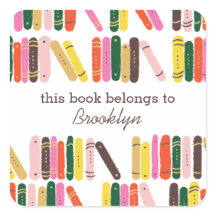 Bookworm Book Label