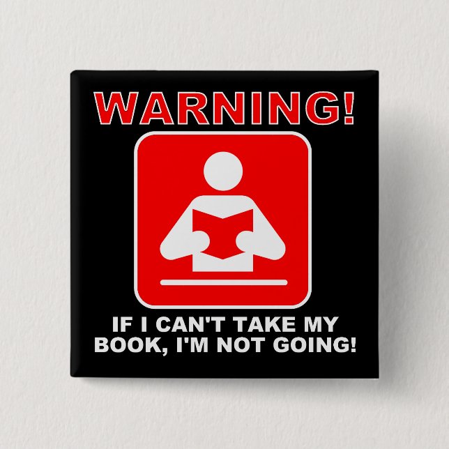 Bookworm Book Lover Funny Button Abzeichen Button (Vorderseite)