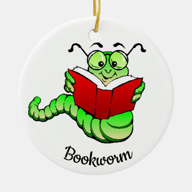Bookworm Book Lover Reader Design Ornament (Vorne)