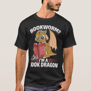 Bookworm Book Reading Fantasy Dragon Niedlich Book T-Shirt