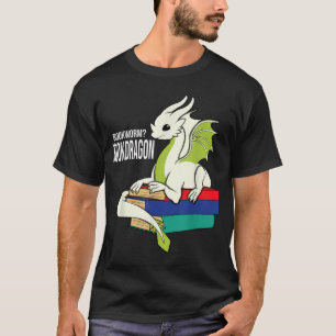 Bookworm Bookworm Dragon Reading Books T - Shirt C