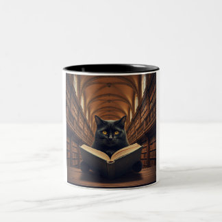 Bookworm Cat Coffee Tasse