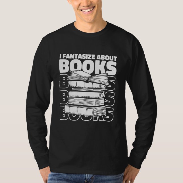 Bookworm Cute Books Novel Library  Bibliophile Boo T-Shirt (Vorderseite)