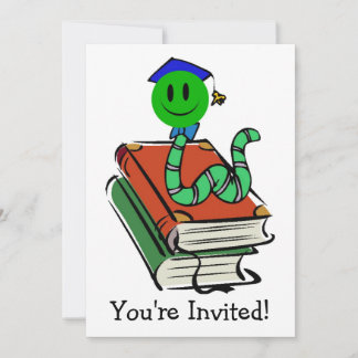 Bookworm-Design Einladung