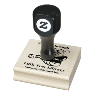 Bookworm Design Holz Briefmarke Gummistempel