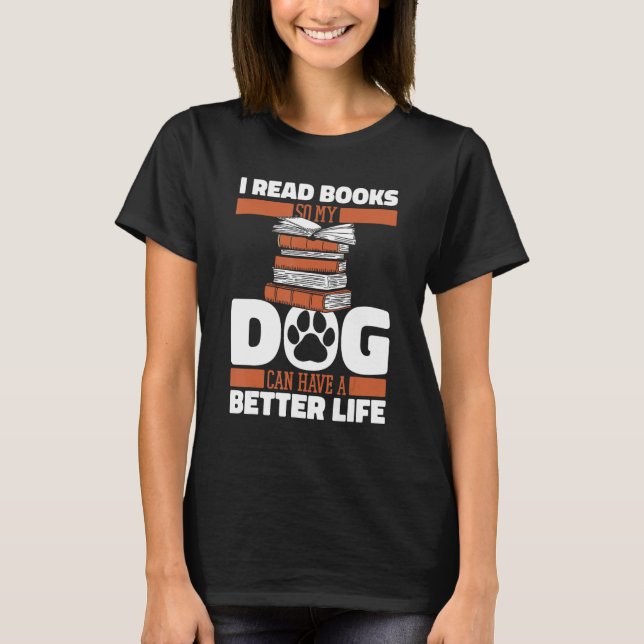 Bookworm Dog Librarian Novel Writer Library  Books T-Shirt (Vorderseite)