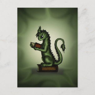 Bookworm Dragon Postkarte