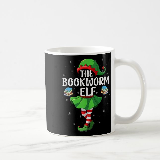 Bookworm Elf Christmas Girls Women Elf Squad Xmas  Kaffeetasse (Rechts)