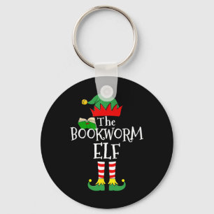 Bookworm Elf Matching Familiengruppe Weihnachtsfes Schlüsselanhänger