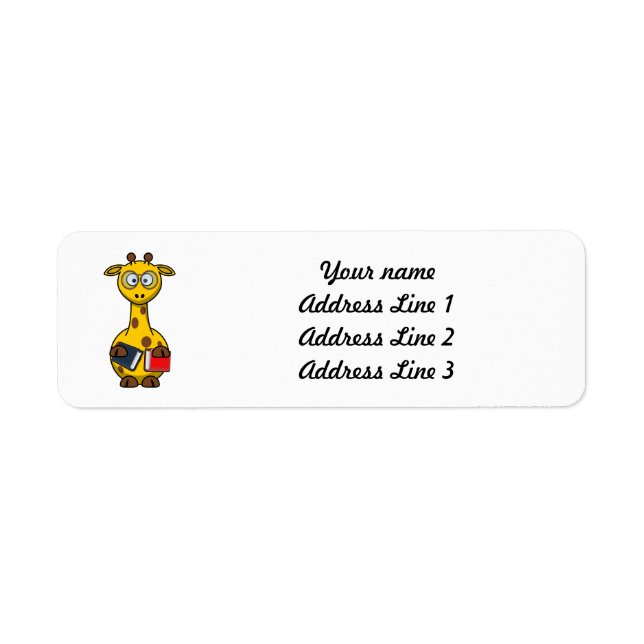 Bookworm Giraffe Art (Vorne)