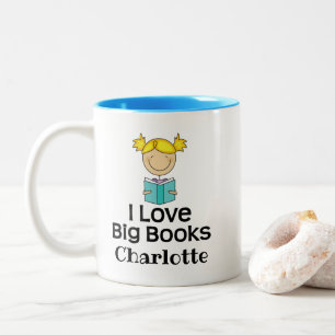 Bookworm I Liebe Big Books Zweifarbige Tasse
