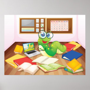 Bookworm in der Klasse Poster
