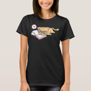Bookworm Katze Buch I Liebe Leserbuch T-Shirt