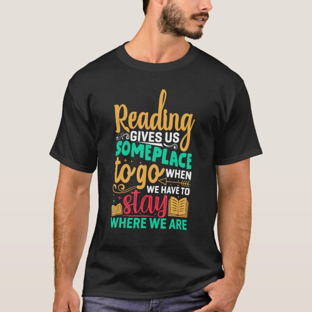 Bookworm-Leseprogramm für Buchtexte T-Shirt (Vorderseite)