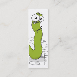 Bookworm mini Lesezeichen Geschäftsprofil Vorlage Visitenkarte