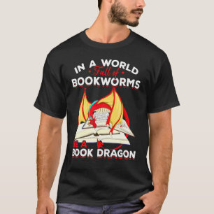 Bookworm Mythische Kreatur Leserdrache T-Shirt