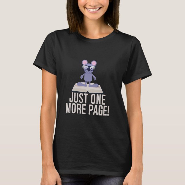Bookworm Rat Mice Funny Reader T-Shirt (Vorderseite)