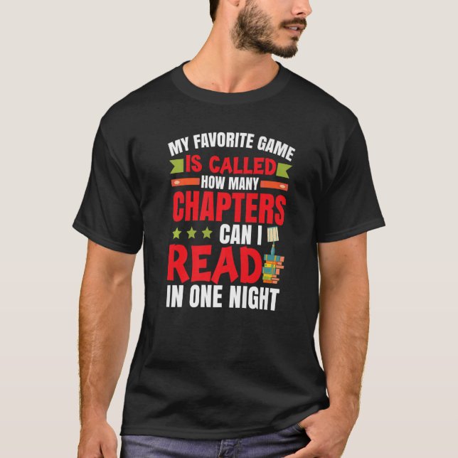 Bookworm Reading Book T-Shirt (Vorderseite)