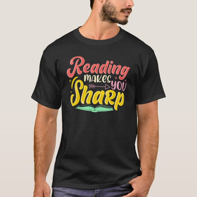 Bookworm-Spaß Buchvorlesung Textentwurf T-Shirt (Vorderseite)