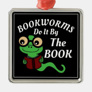 Bookworm-Spaß Ornament Aus Metall