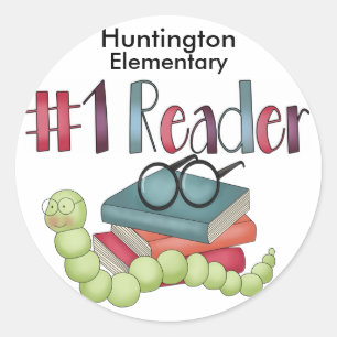 Bookworm Star Reader - SRF Runder Aufkleber