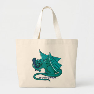 Bookwyrm Buch-Umarmungs-Tasche (riesig) Jumbo Stoffbeutel