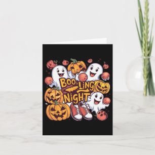 Booling Night - lustiges Halloween Grafik-Spooky u Karte