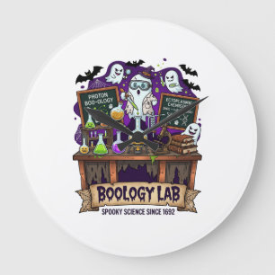 Boology-Labor Gruselige Wissenschaft Geister-Wisse Große Wanduhr